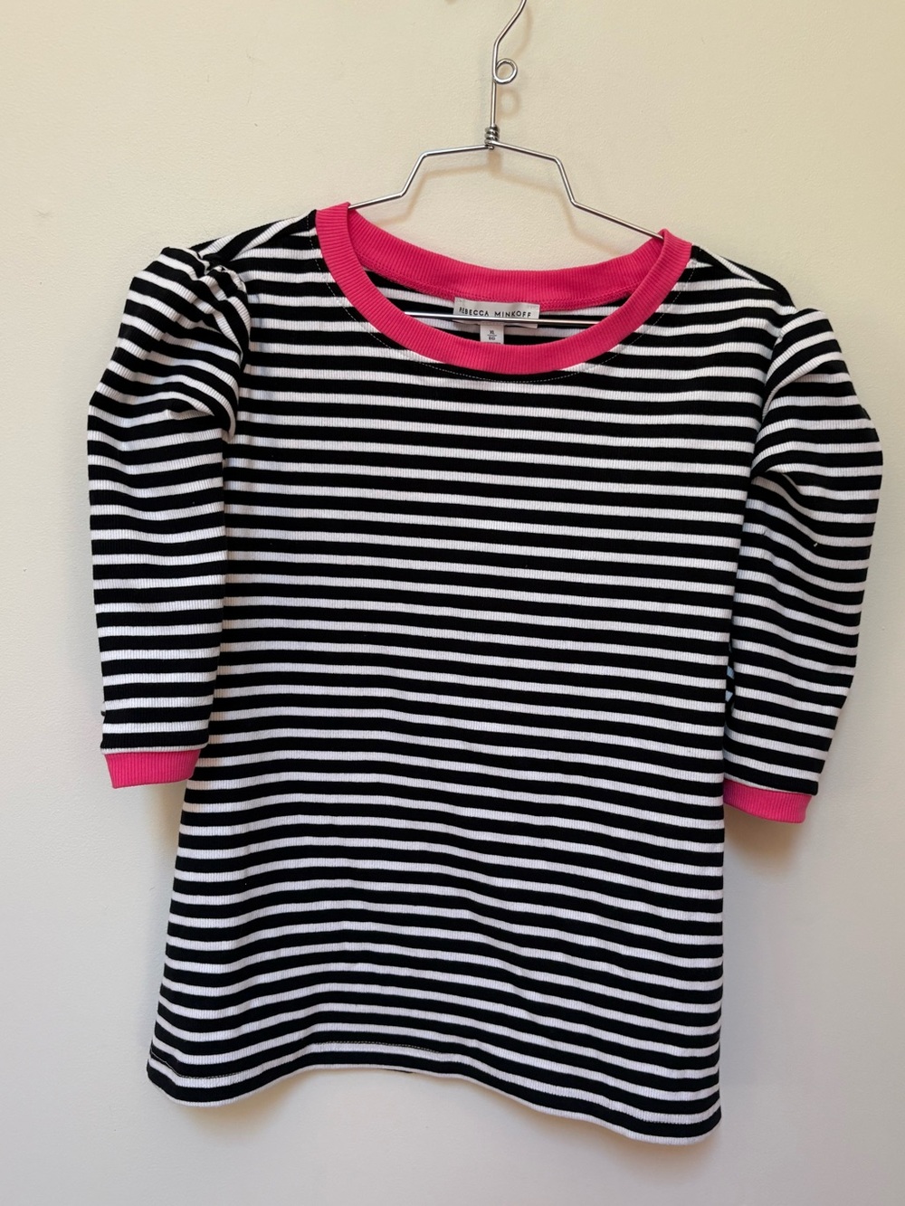 Brand New Rebecca Minkoff Women's Puff Sleeve Top Size XL